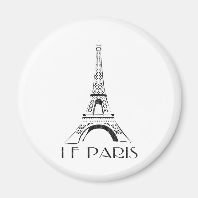 vintage le paris eiffelturm magnet (Vorne)