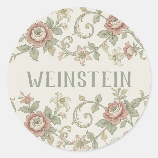 Vintage Leaf Purim Sticker (Devant)