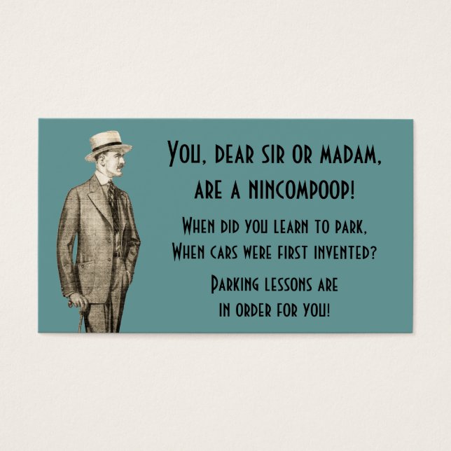 Vintage Learn To Park (Vorderseite)