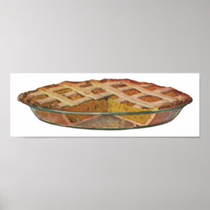 Vintage Lebensmittel, Dessert, Erntedank Pumpkin P Poster