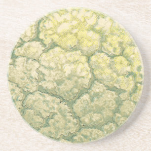 Vintage-Lebensmittel Gemüse Blumenkohl Sandstein Untersetzer