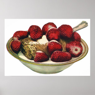 Vintage Lebensmittel gesundes Frühstück Getreide E Poster