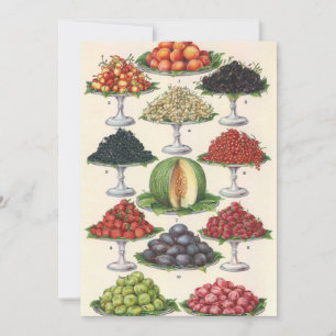 Vintage Lebensmittel Obst auf Tabletts zum Caterin