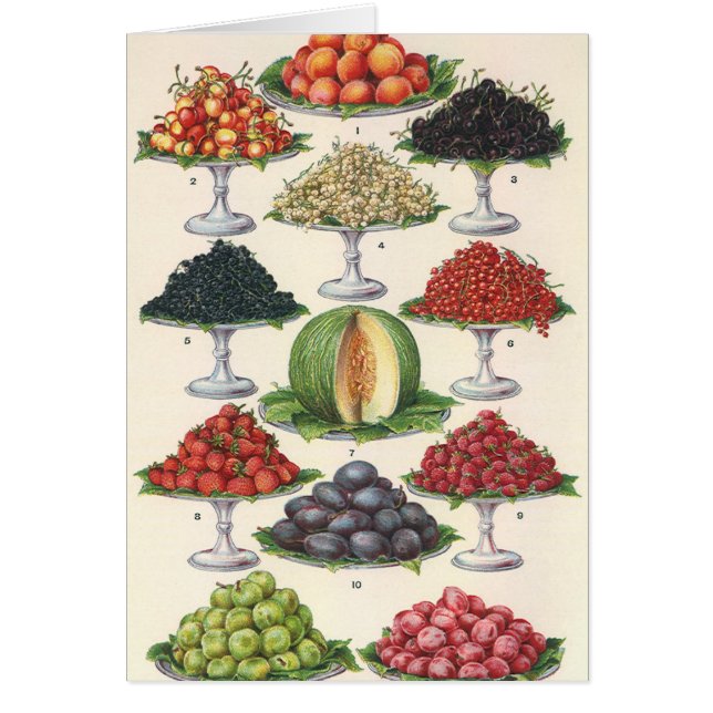 Vintage Lebensmittel Obst auf Tabletts zum Caterin (Vorne)