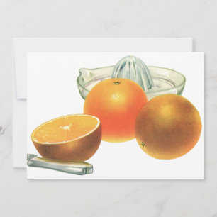 Vintage-Lebensmittel Obst, reife Orangen Entsafter