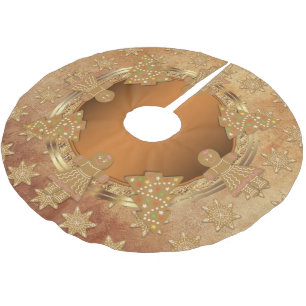 Vintage Lebkuchen Polyester Weihnachtsbaumdecke