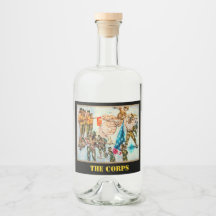 Vintage-Lederhals-Liquor-Etiketten