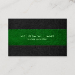 Vintage Ledertextur grün und schwarz Visitenkarte