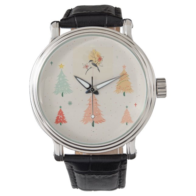Vintage Lederuhr Armbanduhr (Vorderseite)