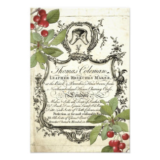 Vintage Lederwerbung und Blume-Plakat Fotodruck