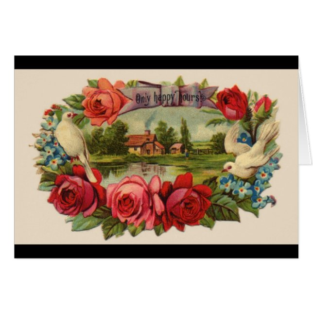 Vintage leere Karte (Vorderseite (Horizontal))