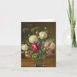 Vintage leere mit BlumenMitteilungskarten Karte
