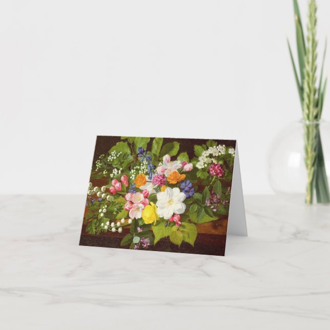 Vintage leere mit BlumenMitteilungskarten Karte (Vorderseite)