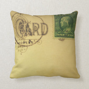 Vintage leere Postkarte - Kissen