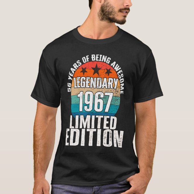 Vintage Legendary Limited Edition 56 Jahre T-Shirt (Vorderseite)
