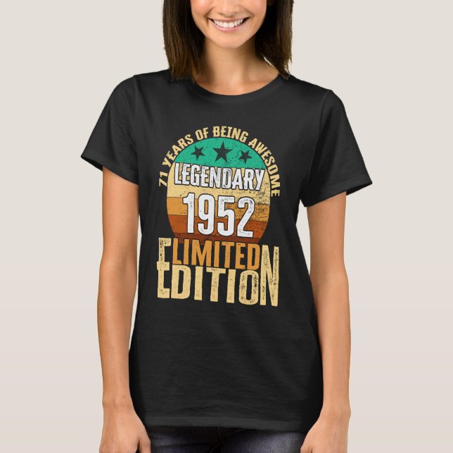 Vintage Legendary Limited Edition 71 Jahre T-Shirt (Vorderseite)