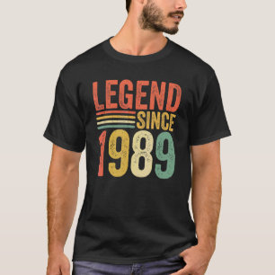 Vintage Legende Seit 1989 33. Geburtstag Retro Män T-Shirt