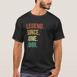 Vintage Legende seit Juni 2000 22. Geburtstag 22 J T-Shirt