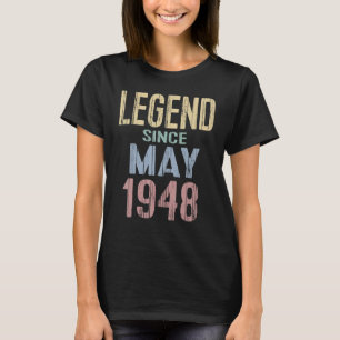 Vintage Legende Seit Mai 1948 Sonntag B Tag T-Shirt