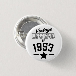 Vintage Legende von 1953 Button