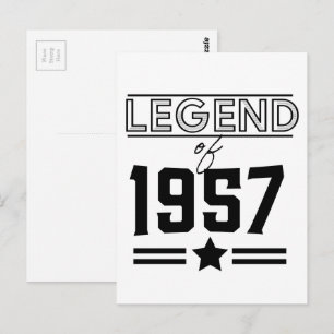 Vintage Legende von 1957 Postkarte