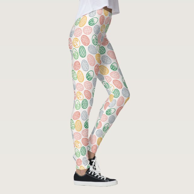 Vintage Leggings des Osterei-Muster-| (Rechts)