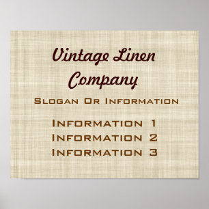 Vintage-Leinen-Großplakat-Schild Poster