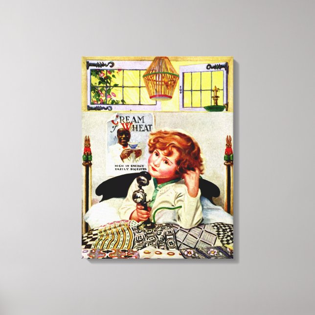 VINTAGE LEINWAND DER WEIZWERBUNG (Vorderseite)