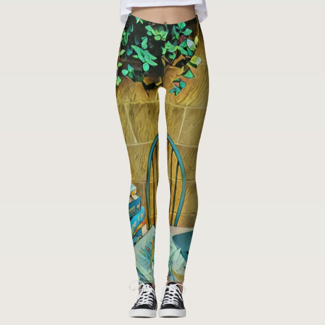 Vintage Lektüre Leggings (Vorderseite)