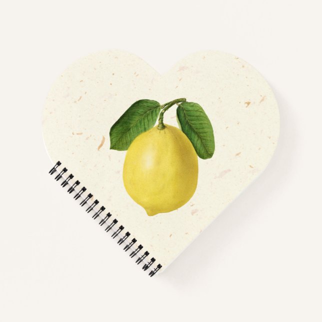 Vintage Lemon Illustration Notizbuch (Vorderseite)