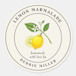 Vintage Lemon Marmalade en conserve Étiquette