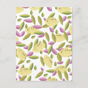 Vintage Lemon-Pattern-Stil Postkarte