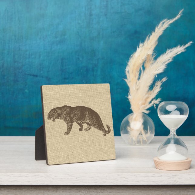 Vintage Leopard-Illustration Fotoplatte (InSitu)