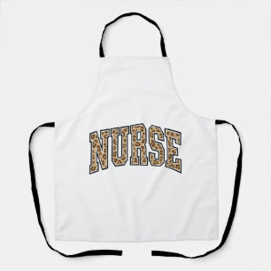 Vintage-Leoparden-Krankenschwester-Varsity-Shirt-D Schürze