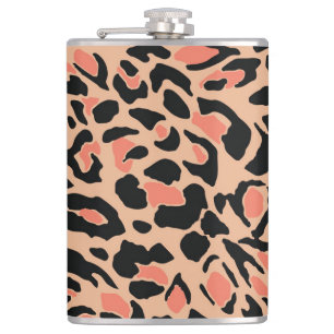 Vintage Leopardenmuster-Design Flachmann