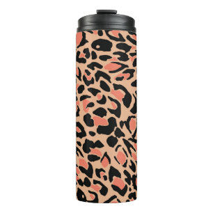 Vintage Leopardenmuster-Design Thermosbecher