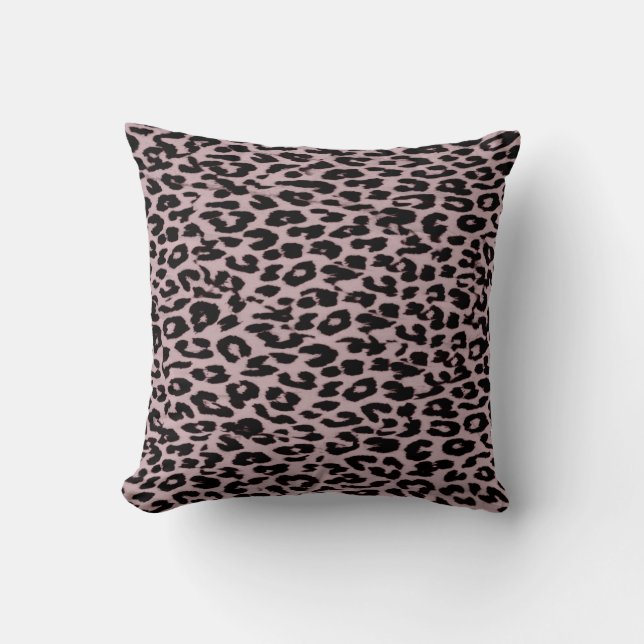 Vintage Leopardruckhaut Fur 2 Kissen (Vorderseite)