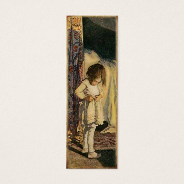 Vintage Lesezeichen-Karte mit Niedlicher Illustrat (Vorderseite)