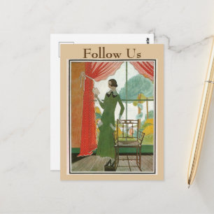 Vintage-Lesung, Text auf Postkarte ändern