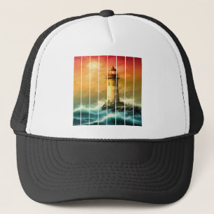 Vintage Leuchtturm Meer Strand Ozean Blick Truckerkappe