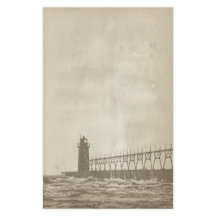 Vintage-Leuchtturm-Papier-Schreibwaren