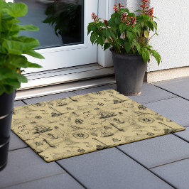 Vintage Leuchttürme an der Küste Fußmatte