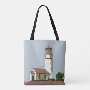 Vintage Leuchtturmillustrierung Tasche