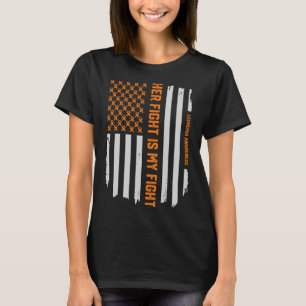 Vintage Leukämie Bewusstsein American Flag T-Shirt