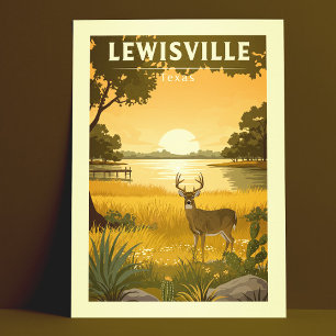 Vintage Lewisville Texas Postkarte