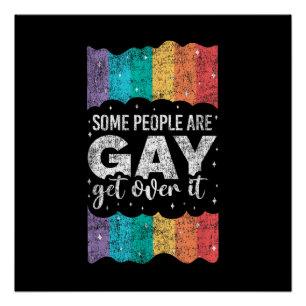 Vintage LGBT Stolz Regenbogen Einige Menschen Sind Poster