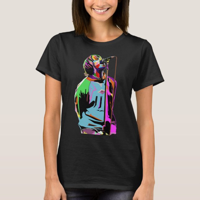 Vintage Liam Gallagher Kunst T-Shirt (Vorderseite)