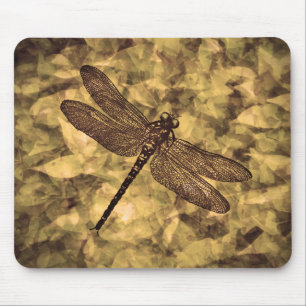 Vintage Libellen Kunst Mousepad