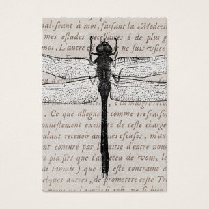 Vintage Libellen-und Antiken-Text-Collage
