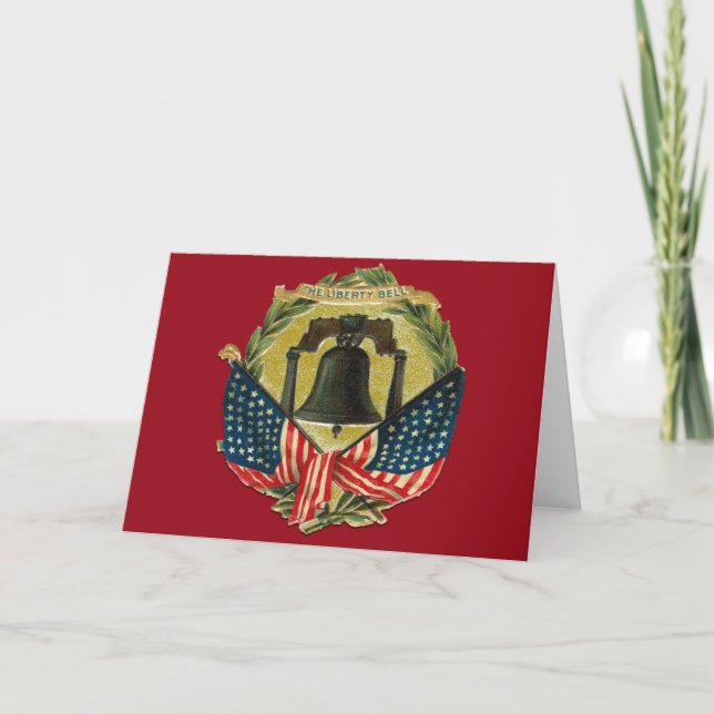 Vintage Liberty Bell Greeting Cards Karte (Vorderseite)
